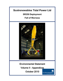 Scotrenewables Tidal Power Ltd SR250 Deployment Fall of Warness