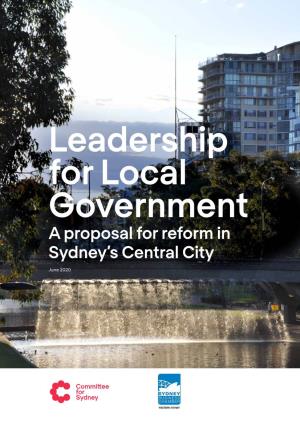 A Proposal for Reform in Sydney's Central City