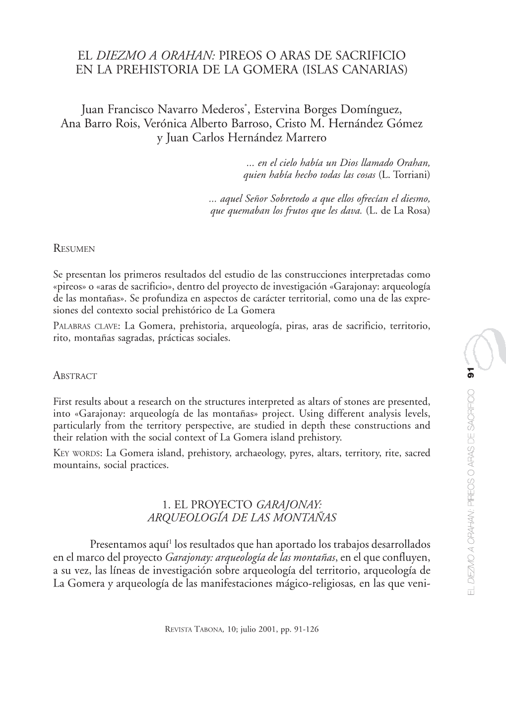 Pireos O Aras De Sacrificio En La Prehistoria De La Gomera