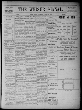 The Weiser Signal (Weiser, Idaho), 1891-04-30, [P ]
