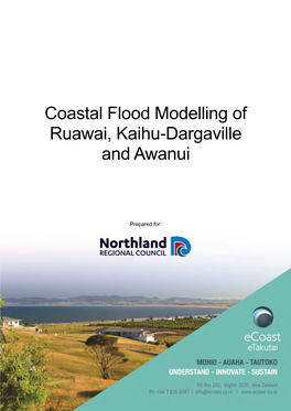 Coastal Flood Modelling of Ruawai, Kaihu-Dargaville and Awanui