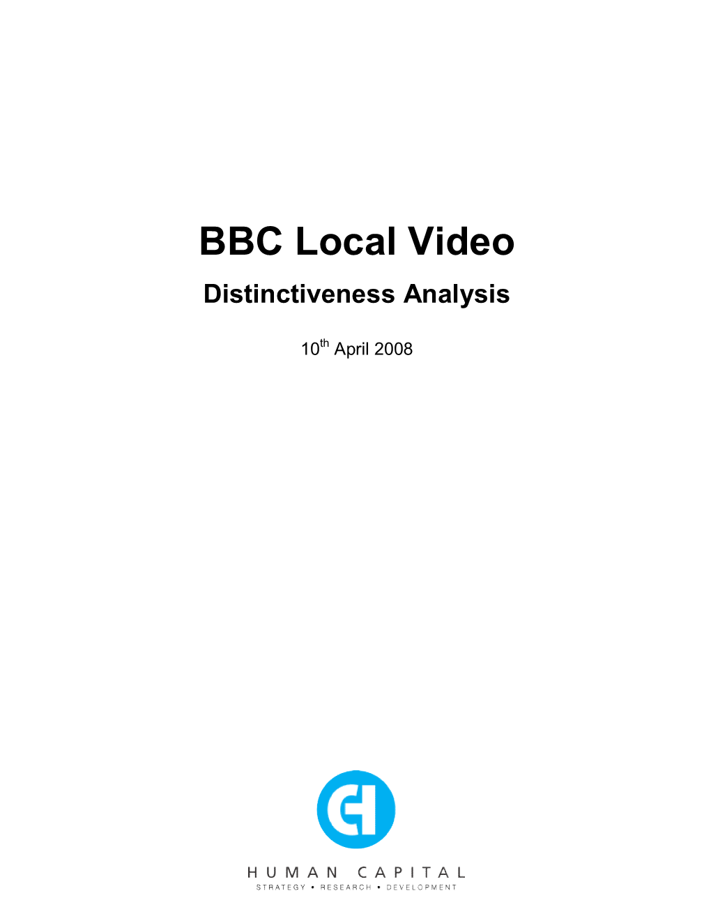 BBC Local Video Proposal