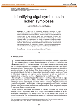 Identifying Algal Symbionts in Lichen Symbioses