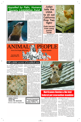 Animal Rescue Centers Published by Animal People, Inc