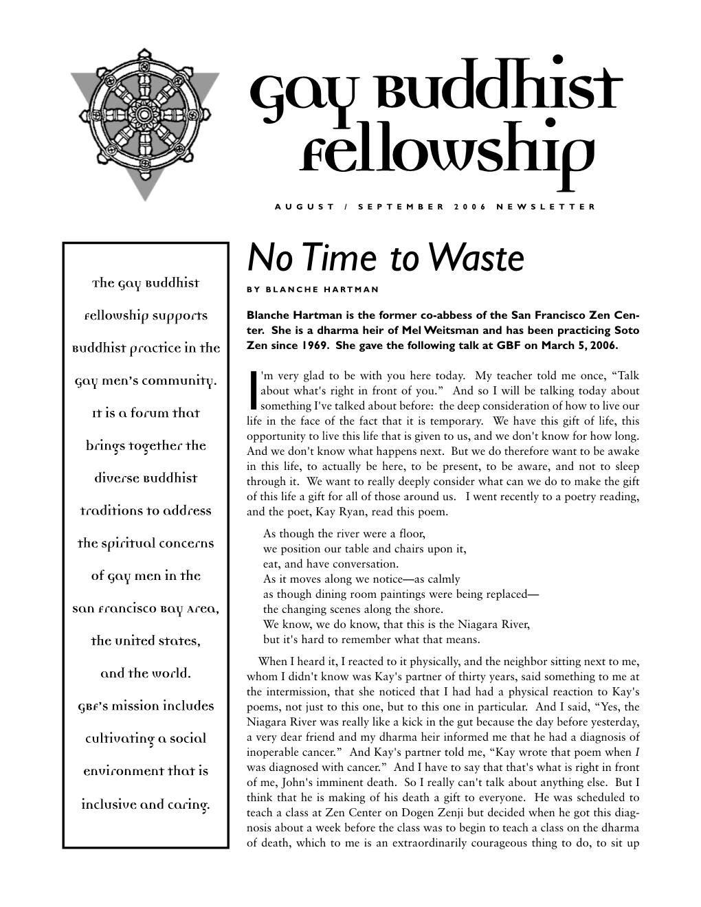 2006.08 Blanche Hartman (No Time to Waste).Pdf