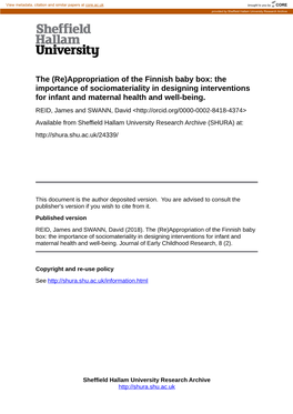 Appropriation of the Finnish Baby Box: the Importance of Sociomateriality in Designing Interventions for Infant and Maternal Health and Well-Being