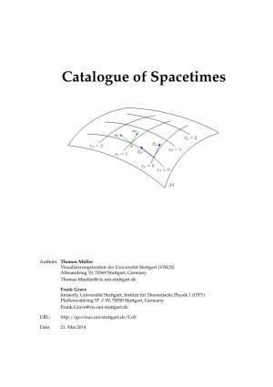 Catalogue of Spacetimes