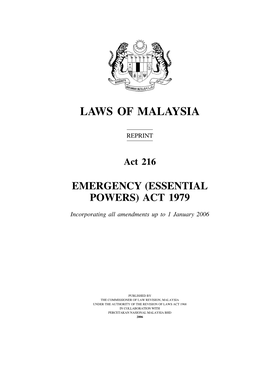 (Essential Powers) Act 1979