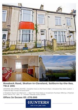 Boosbeck Road, Skelton-In-Cleveland, Saltburn-By-The-Sea, TS12 2DG