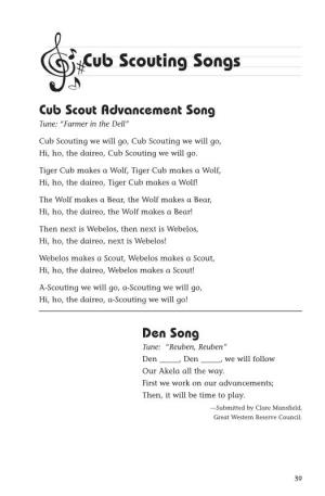 Cub Scouting Songs