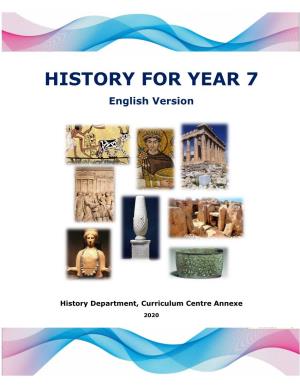 HISTORY for YEAR 7 English Version