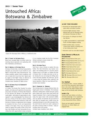 Untouched Africa: Botswana & Zimbabwe