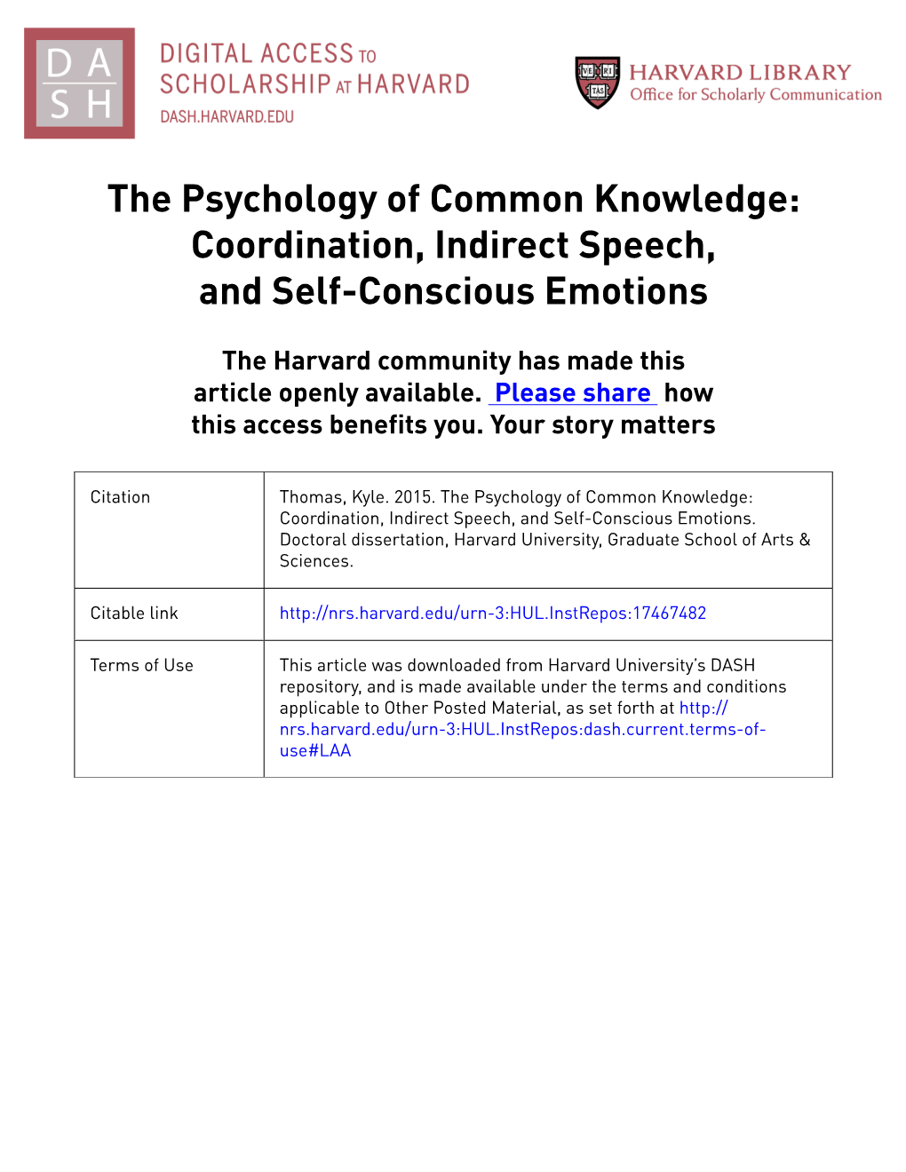 Coordination, Indirect Speech, and Self-Conscious Emotions