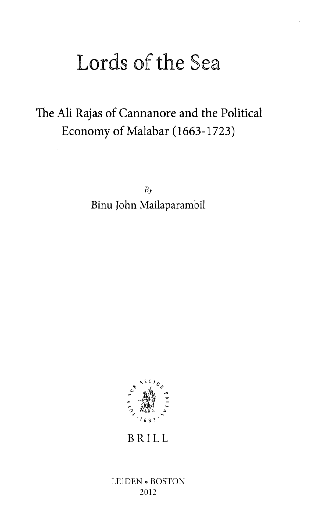 The Ali Rajas of Cannanore and the Political Economy of Malabar (1663-1723)