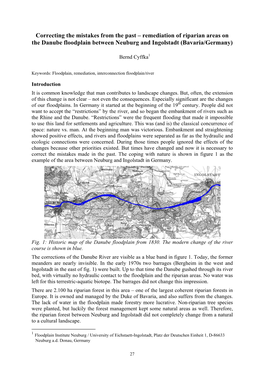 Remediation of Riparian Areas on the Danube Floodplain Between Neuburg and Ingolstadt (Bavaria/Germany)