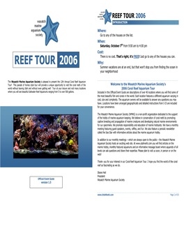Reef Tour 2006