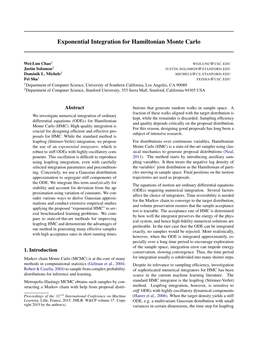 Exponential Integration for Hamiltonian Monte Carlo