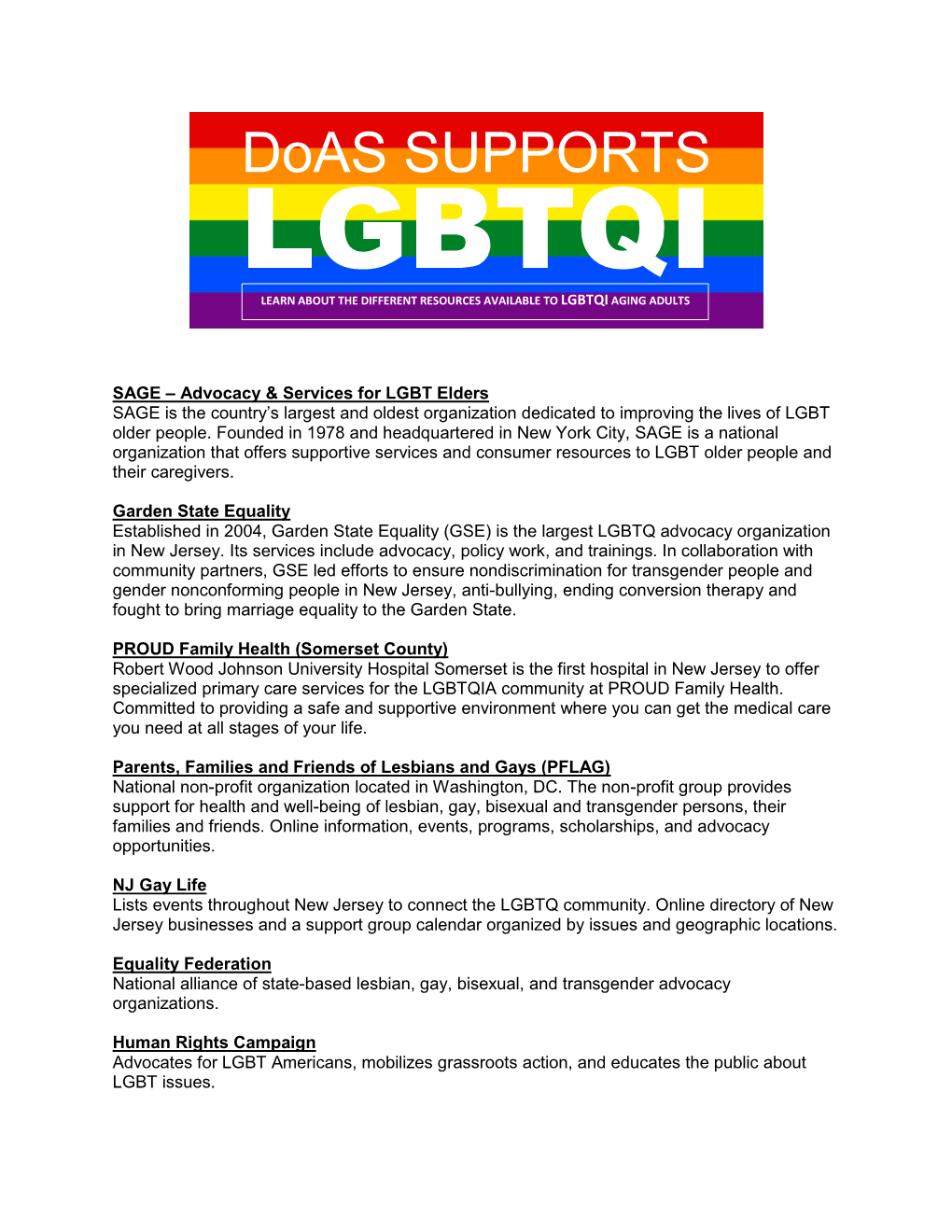 LGBTQI Links