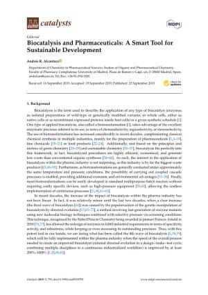 Biocatalysis and Pharmaceuticals: a Smart Tool for Sustainable Development