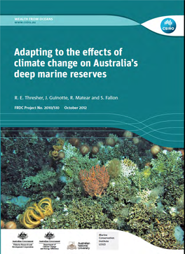 Climate Threats to Deep-Sea Corals in Australia