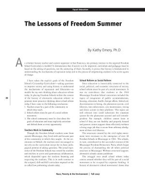 The Lessons of Freedom Summer