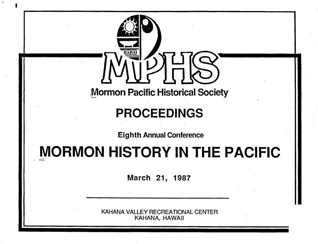 No. 08 Mormon Pacific Historical Society