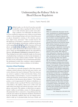Understanding the Kidneys' Role in Blood Glucose Regulation
