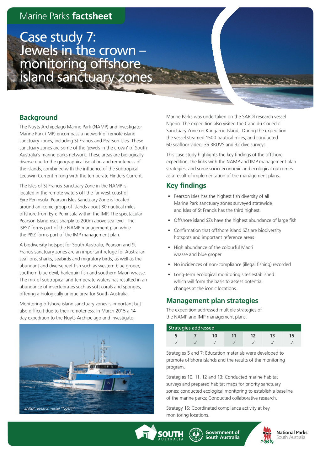 Monitoring Offshore Island Sanctuary Zones