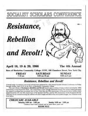 Resistance, Rebellion and Revolt!