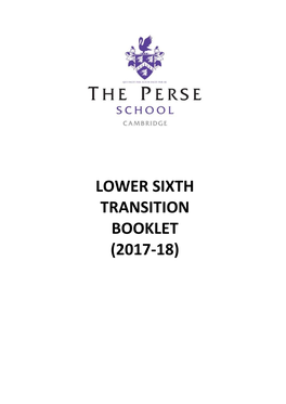 Lower Sixth Transition Booklet (2017-18)
