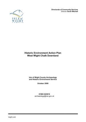 Historic Environment Action Plan West Wight Chalk Downland