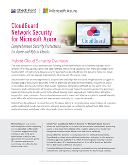 Cloudguard Network Security for Microsoft Azure Solution Brief