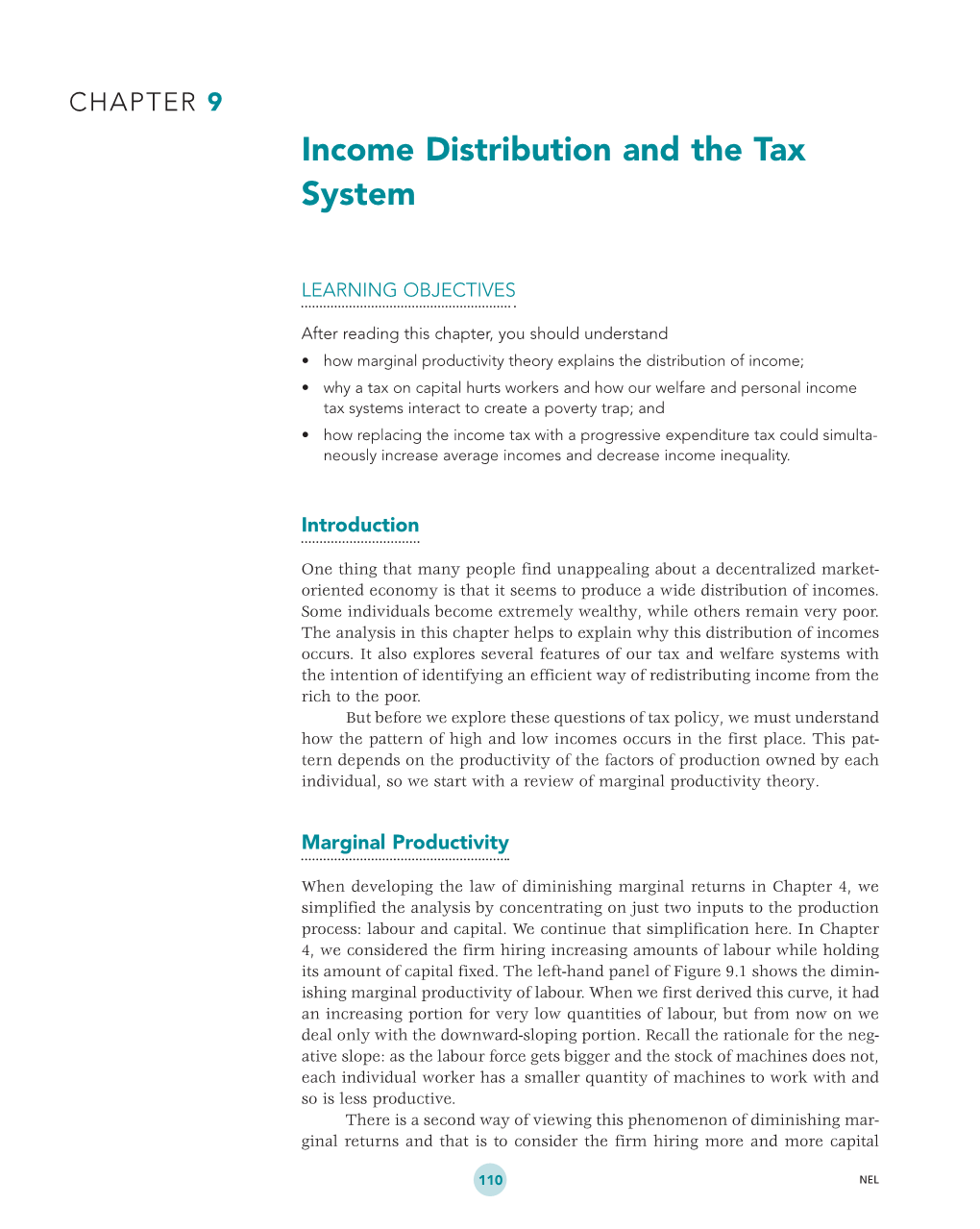 Income Distribution and the Tax System