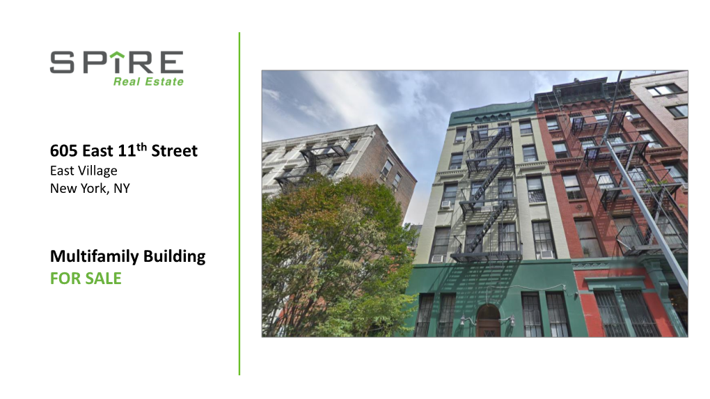 605 East 11Th Street Multifamily Building for SALE