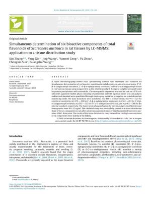 Simultaneous Determination of Six Bioactive Components of Total