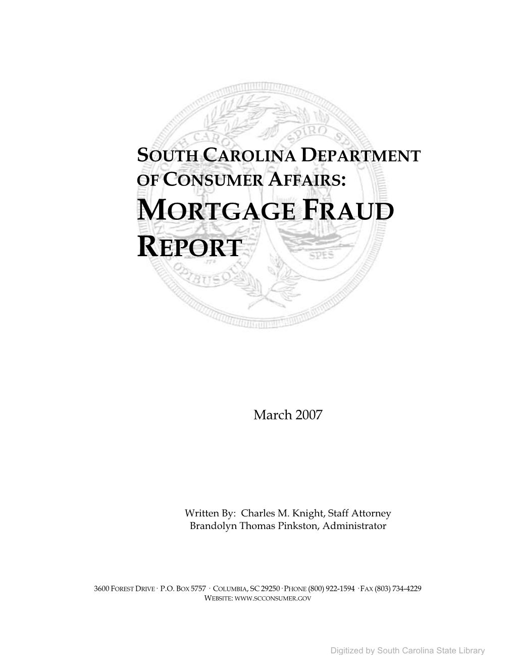 Mortgage Fraud Report