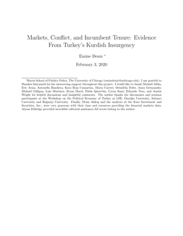 Political Economy of Conflict: Evidence from Turkey