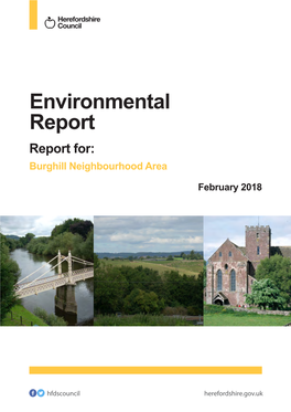Environmental Report Report For: Burghill Neighbourhood Area