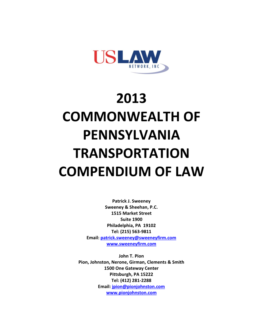 Transportation Law Compendium