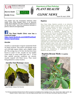 Plant Health Clinic Newsletter-Issue 19, 2018