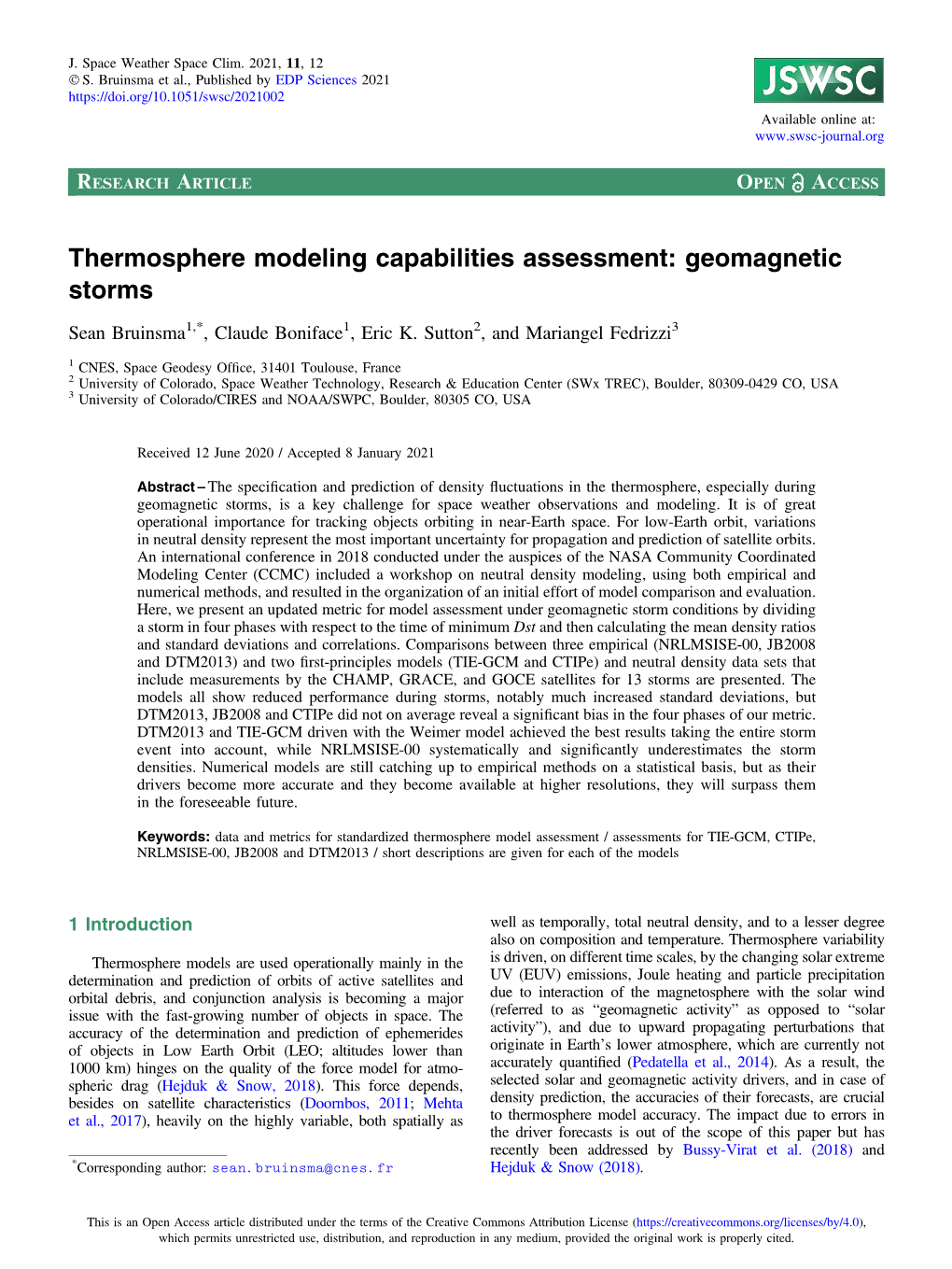 Thermosphere Modeling Capabilities Assessment: Geomagnetic Storms