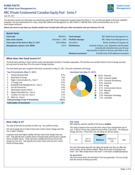 FUND FACTS RBC Global Asset Management Inc