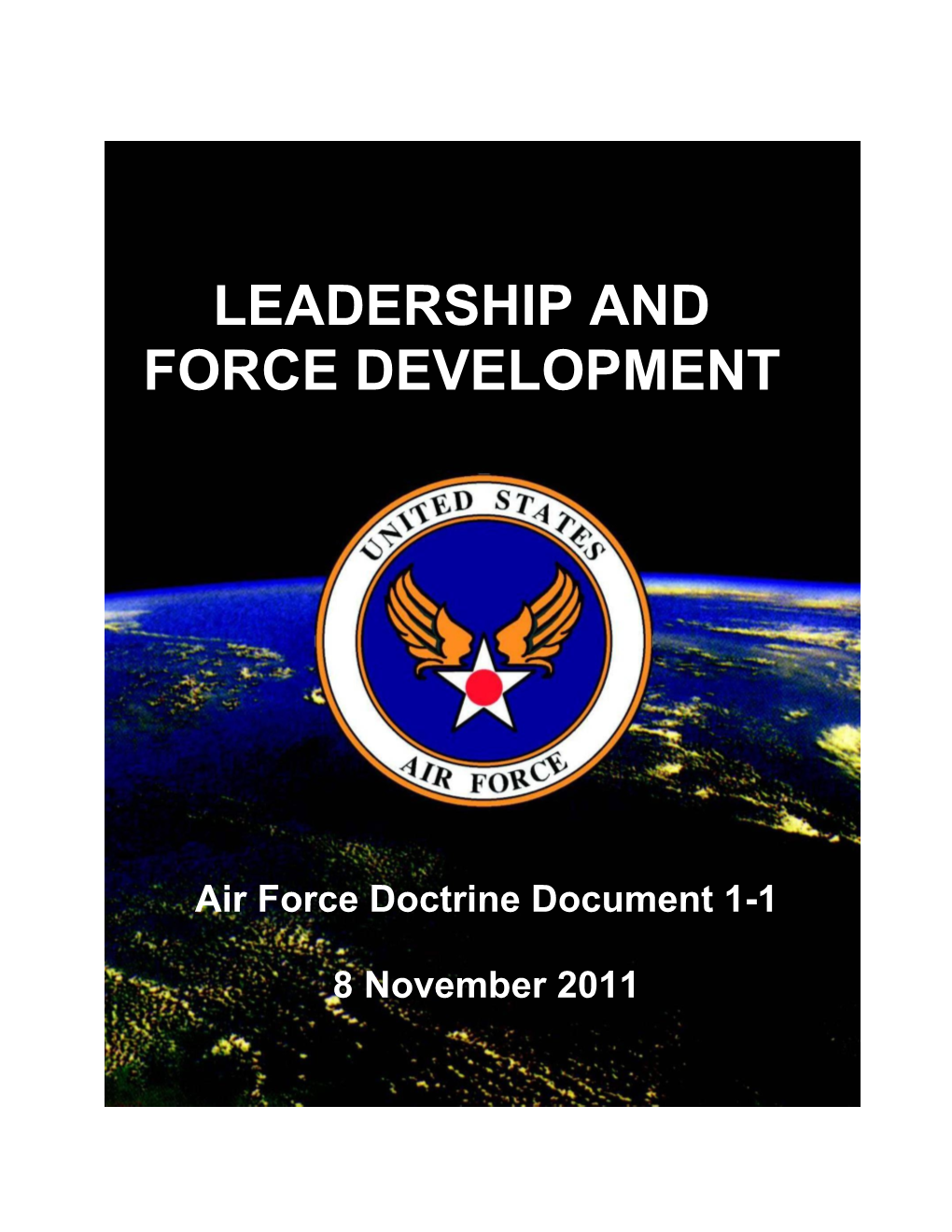 AFDD Template Guide LEADERSHIP and FORCE DEVELOPMENT