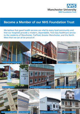 Become a Member of Our NHS Foundation Trust