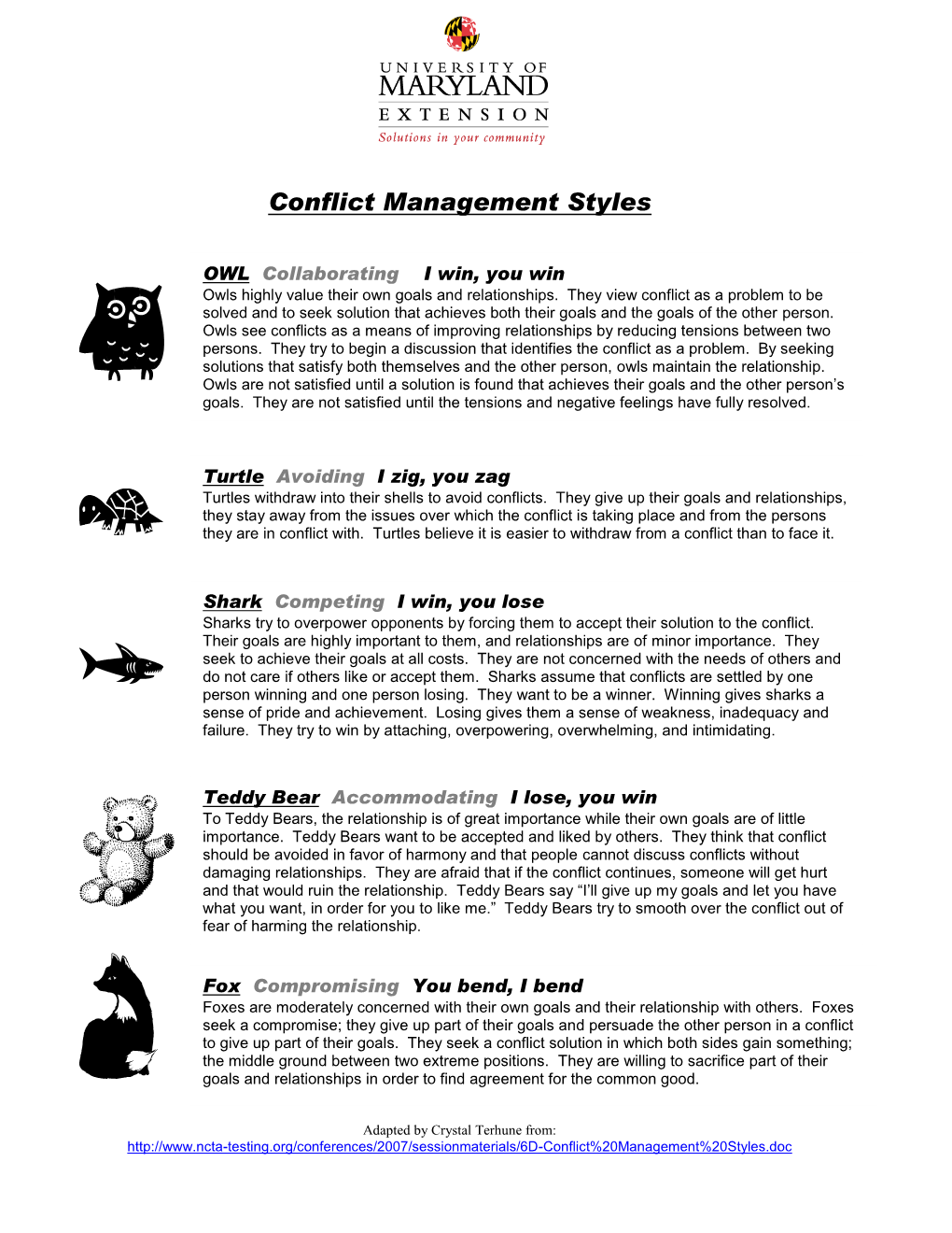 Conflict Management Styles