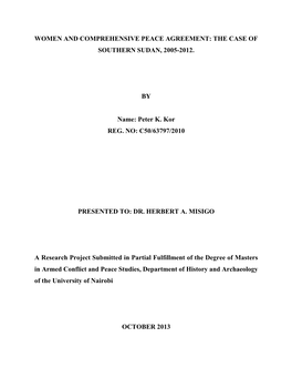 HISTORY of CONFLICT in SUDAN-Current