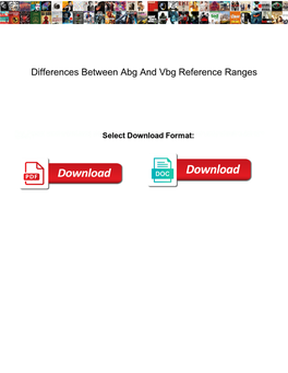 Differences Between Abg and Vbg Reference Ranges