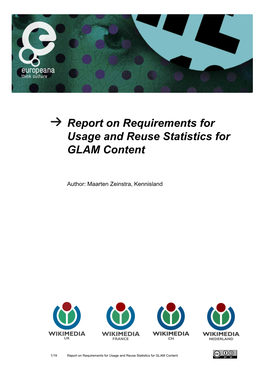 Report on Requirements for Usage and Reuse Statistics for GLAM Content
