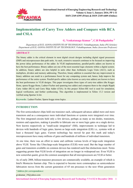 Implementation of Carry Tree Adders and Compare with RCA and CSLA