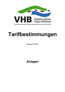 VHB-Tarifbestimmungen